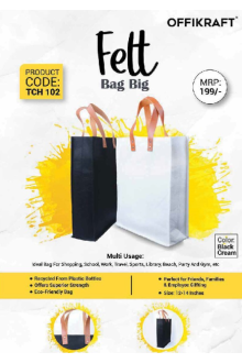  Offikraft  Felt Bag Big - Black 